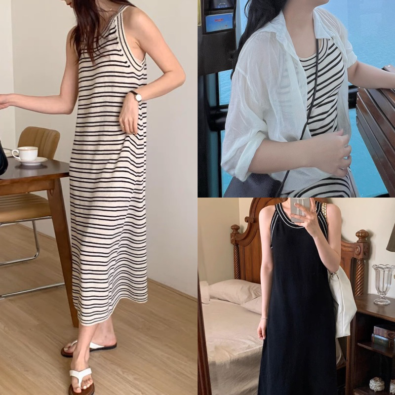 Váy tăm dệt cổ yếm (ẢNH THẬT SHOP CHỤP)