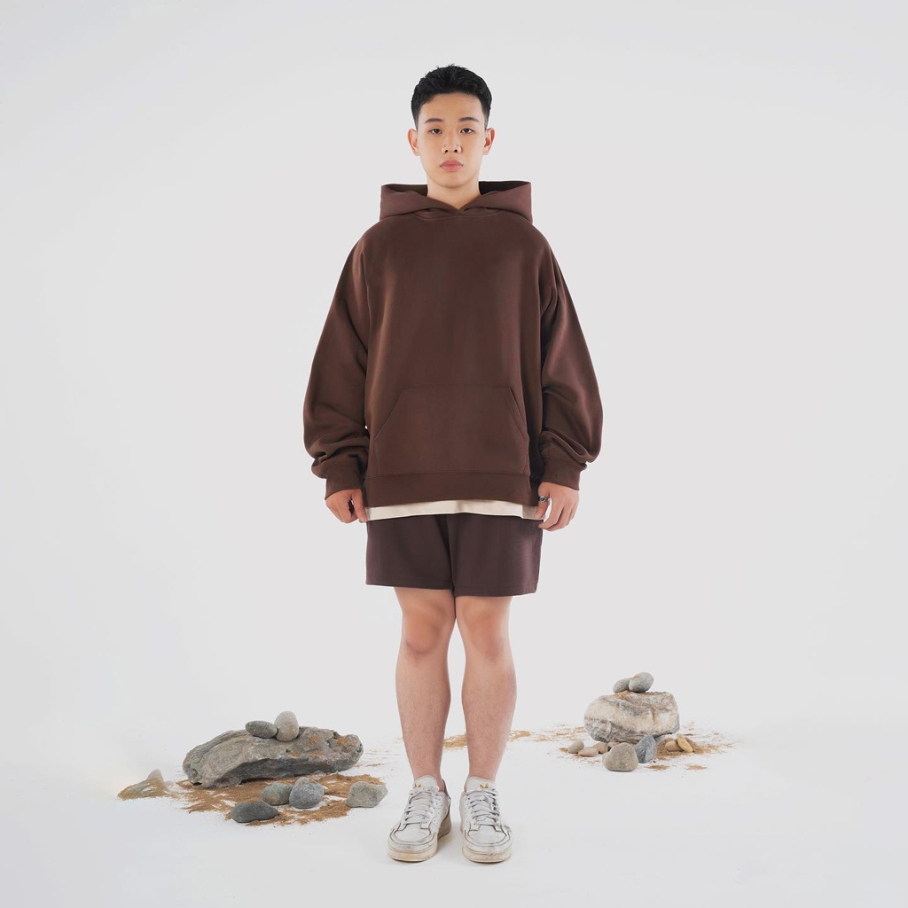Áo hoodie trơn RELUV Local Brand unisex nỉ ngoại basic 4 màu - Áo khoác nỉ trơn nam nữ unisex basic - RELUV.STUDIO