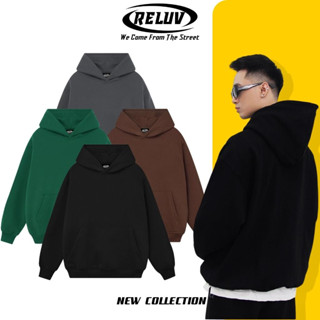 Áo hoodie trơn RELUV Local Brand unisex nỉ ngoại basic 4 màu - Áo khoác nỉ trơn nam nữ unisex basic - RELUV.STUDIO