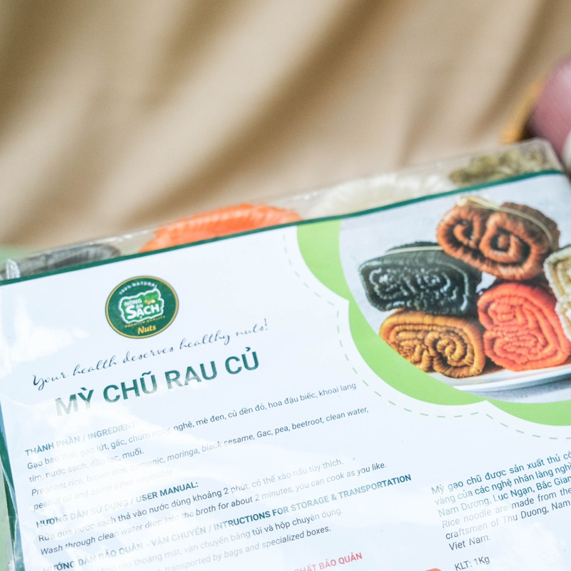Mỳ chũ rau củ eat clean NÔNG SẢN SẠCH 1kg