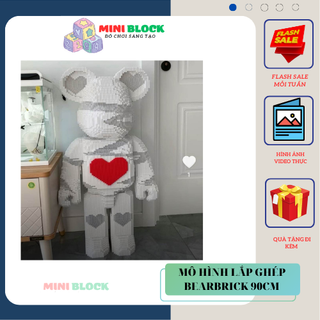 Mô hình lắp ráp lego gấu 71cm bộ đồ chơi lắp ghép 3d decor trang trí gấu 71cm - muối mô hình