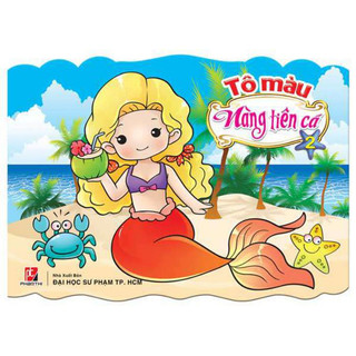 Sách - Combo Quà Tặng Cho Bé 7 (4 Cuốn Tô Màu Công Chúa Mắt Tròn + 4 Cuốn Tô Màu Nàng Tiên Cá)