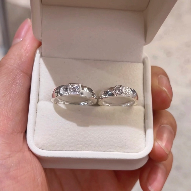 Nhẫn Cặp Đôi bạc khắc tên tình yêu nam nữ NC057 - Trang Sức MINA JEWELRY