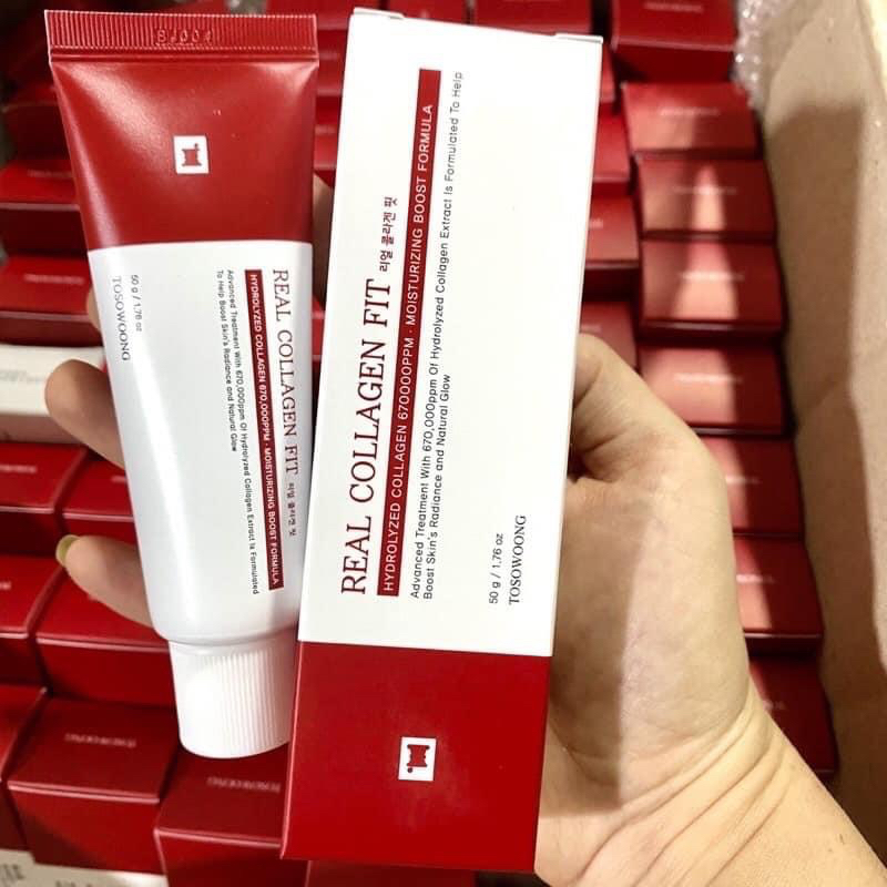 Peel collagen nano căng bóng, Real collagen fit Hàn Quốc 50ml. Giúp da trắng sáng, mịn màng