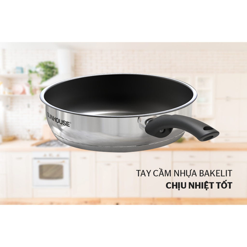 BỘ NỒI CHẢO INOX 5 ĐÁY SUNHOUSE SHG995 CHÍNH HÃNG