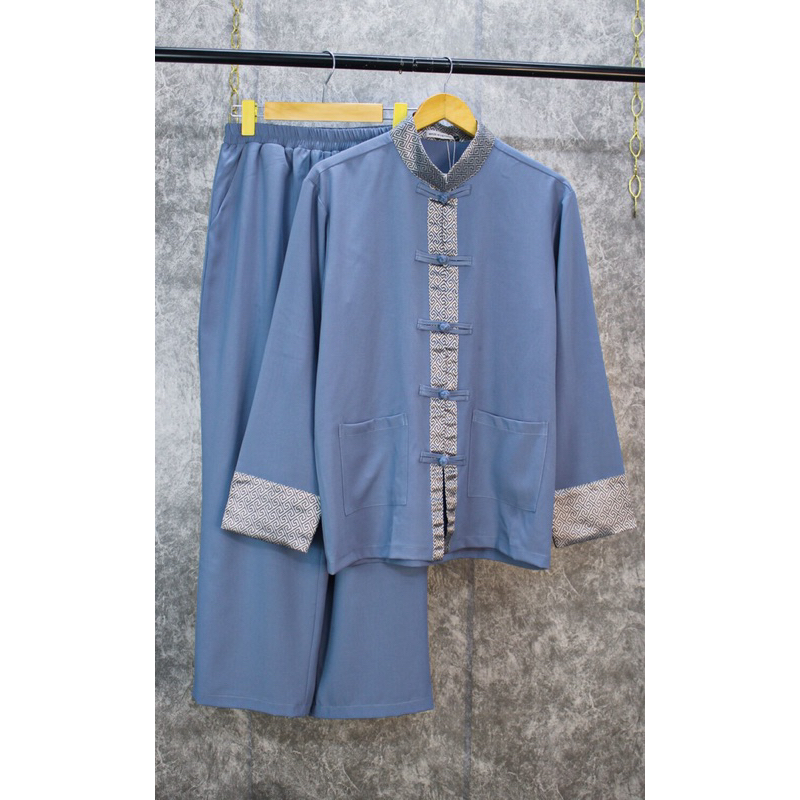 Quần áo phật tử nam,Đồ lam đi chùa nam,Pháp phục,Đồ bộ nam cao cấp