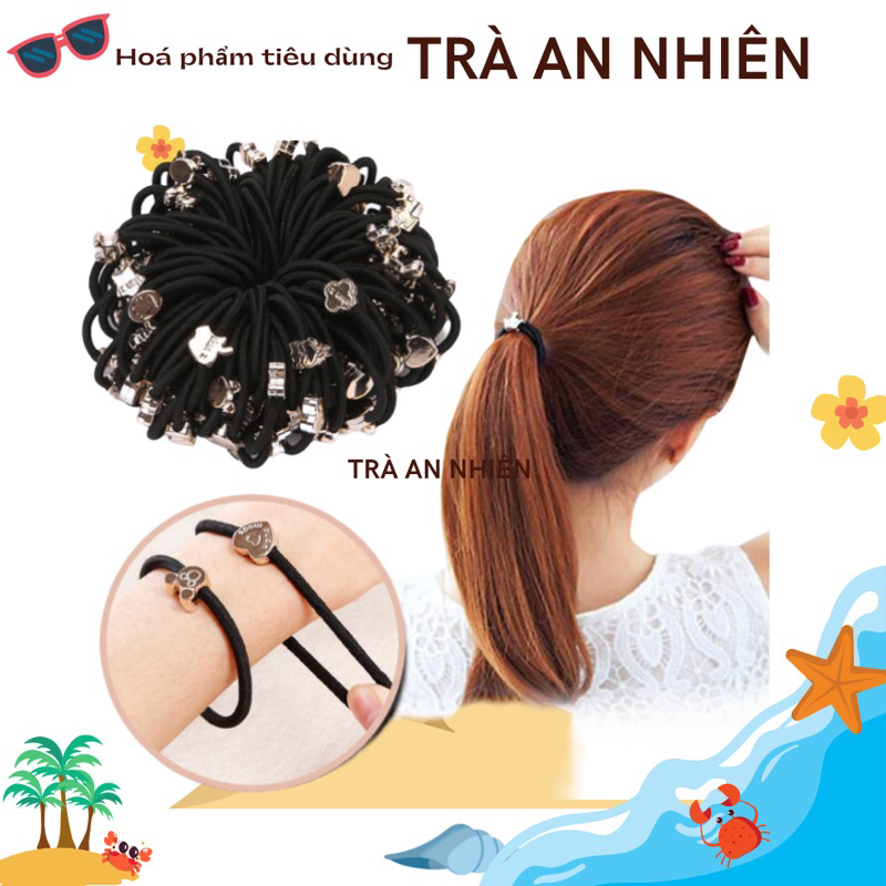 Dây cột tóc hoạ tiết Ulzzang Siêu Hot