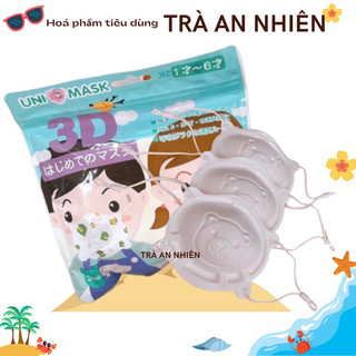 Khẩu trang 3D Unimask cho bé 0-3 tuổi hình gấu túi 3 chiếc