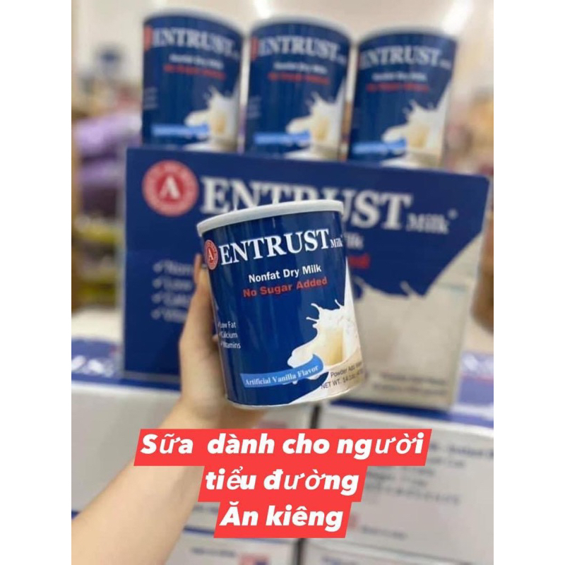 Sữa bột dành cho người tiểu đường Entrust Mỹ 400g