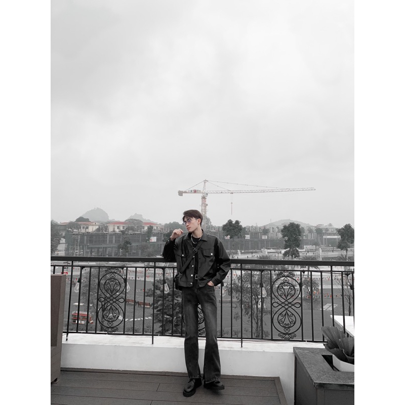 QUẦN JEANS NAM ỐNG LOE THIẾT KẾ XẺ TÀ - #8