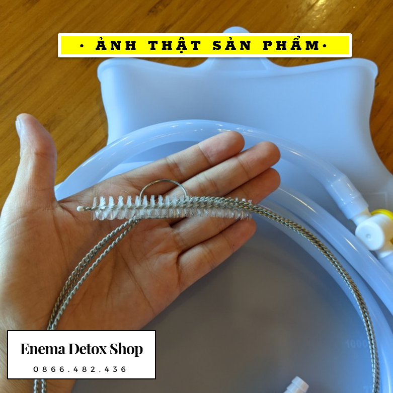 Dụng cụ vệ sinh enema, cọ rửa dây enema để vệ sinh dây truyền trong thải độc cà phê, coffee enema tube brush