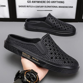 Sục nam cao cấp, giày sục mùa hè chống trượt, thời trang đi biển cho nam