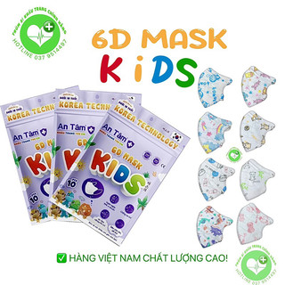 Khẩu trang 6d an tâm cho bé dưới 10 tuổi!