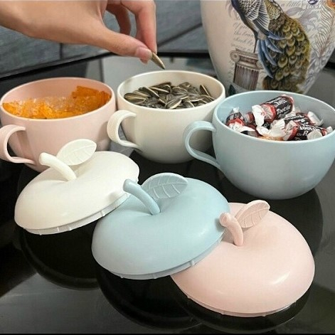 Ca quả táo nhựa VIỆT NHẬT 9.5x7x7cm - Decor / Nắp hộp đậy kín đựng bánh kẹo, hạt, mứt Tết, nước, cafe - Chính hãng 6018