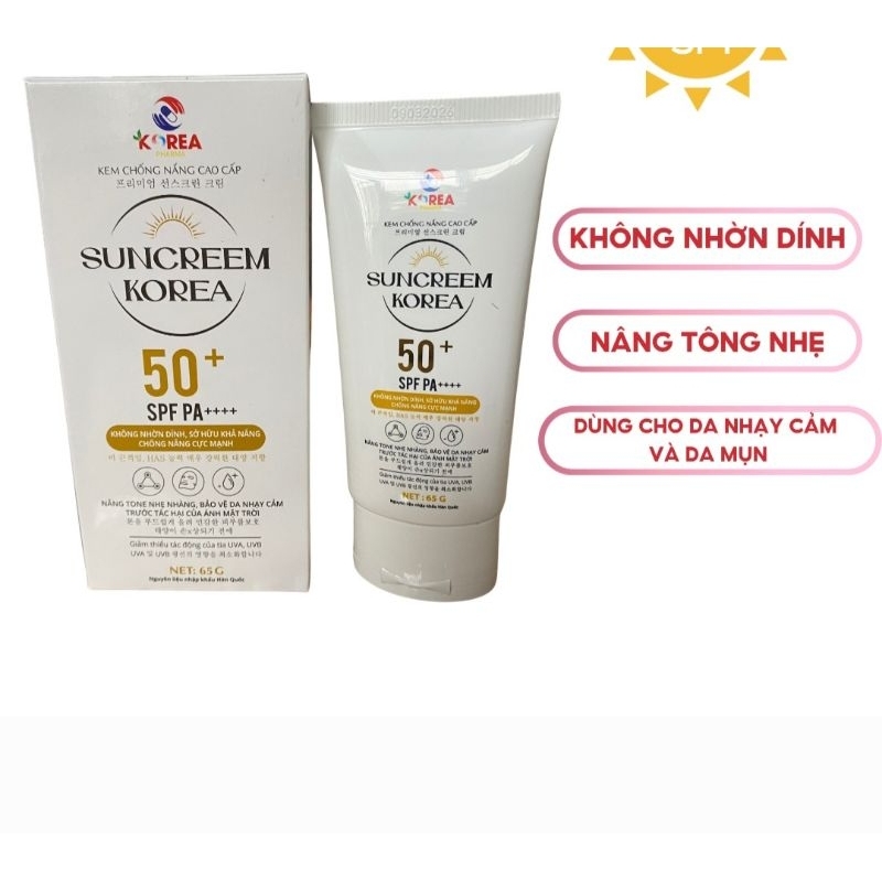 THANH LÝ NGHỈ BÁN Kem chống nắng SPF 50+ trắng da, căng bóng