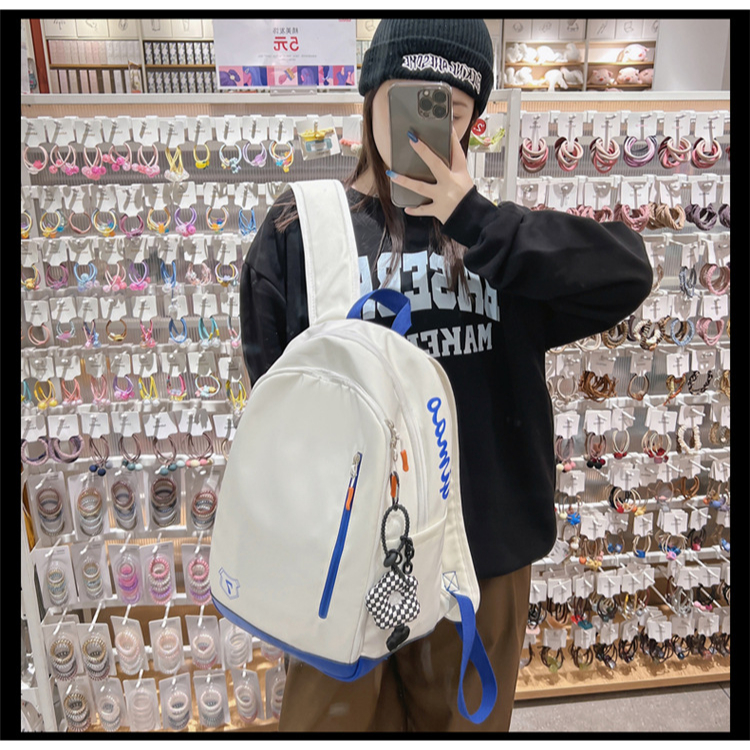 Balo Nữ Thời Trang Chất Vải CanVas - Ba Lô Đi Học, Đi Chơi Thời Trang Đơn Sắc Đựng Vừa Laptop Sọc Thẳng | BigBuy360 - bigbuy360.vn