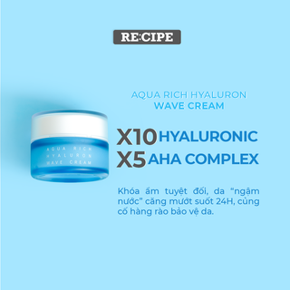 Kem Dưỡng Ẩm Ottie Cấp Ẩm Chuyên Sâu Với Tinh Chất Hyaluronic Acid Ottie Aqua Rich Hyaluron Wave Cream Gel 60g