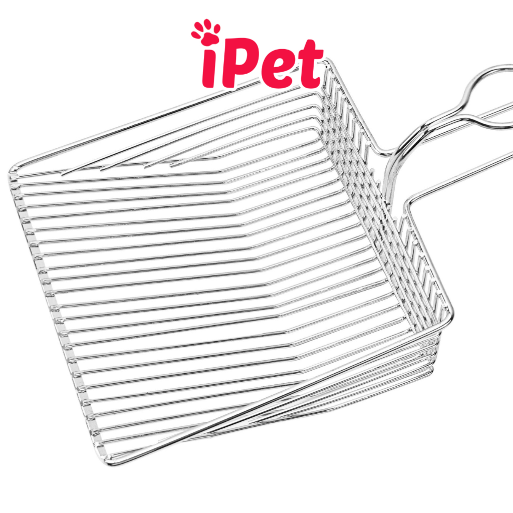 Xẻng Xúc Cát Vệ Sinh Hốt Phân Inox Siêu To Cho Mèo - iPet Shop