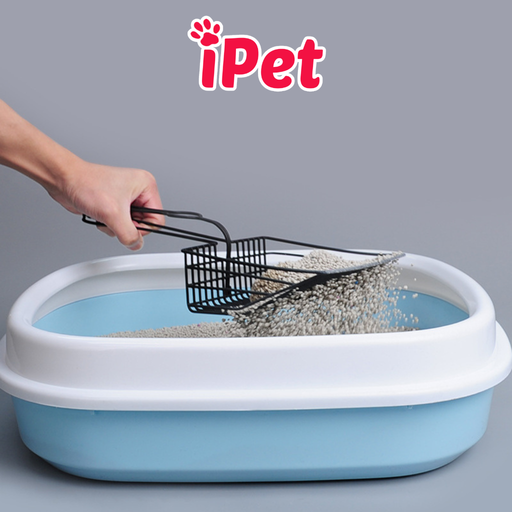 Xẻng Xúc Cát Vệ Sinh Hốt Phân Inox Siêu To Cho Mèo - iPet Shop