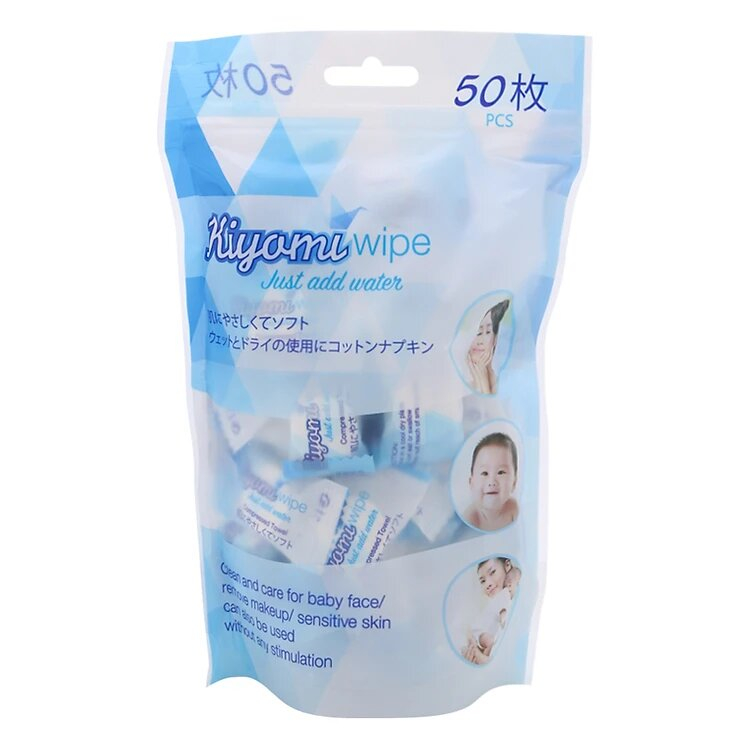 Khăn Giấy Nén Đa Năng Kiyomi - 50 viên