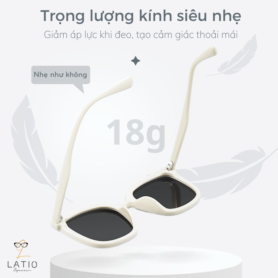 Kính mát nữ LATIO kính mát thời trang cao cấp BST New 2023 được thiết kế bản đặc biệt với viền trong suốt siêu đẹp -KM30