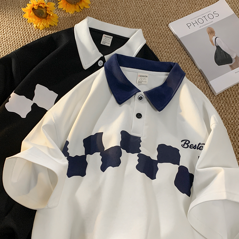 Áo Polo CARO FKZ Unisex cổ bẻ form rộng chất liệu cotton cá sấu mềm mát