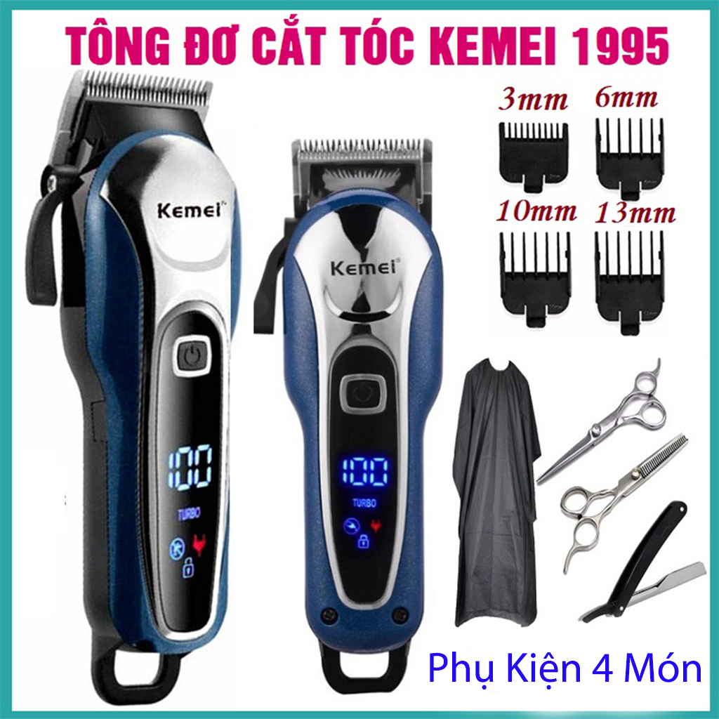 Tông đơ cắt tóc kemei 1995, Tăng đơ cắt tóc, Tông đơ cắt tóc cho bé pin sạc tiện lợi và an toàn, Tông đơ kemei