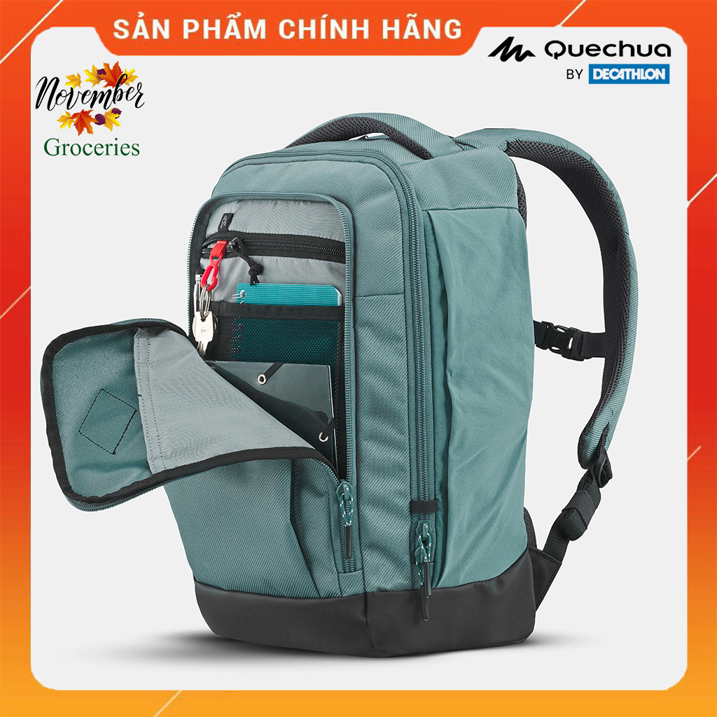 Balô Dã Ngoại Quechua Escape NH500 16L Xanh Xám Nhiều Ngăn Thoáng Khí Thiết Thực Thoải Mái Bền Thân Thiện Với Môi Trường