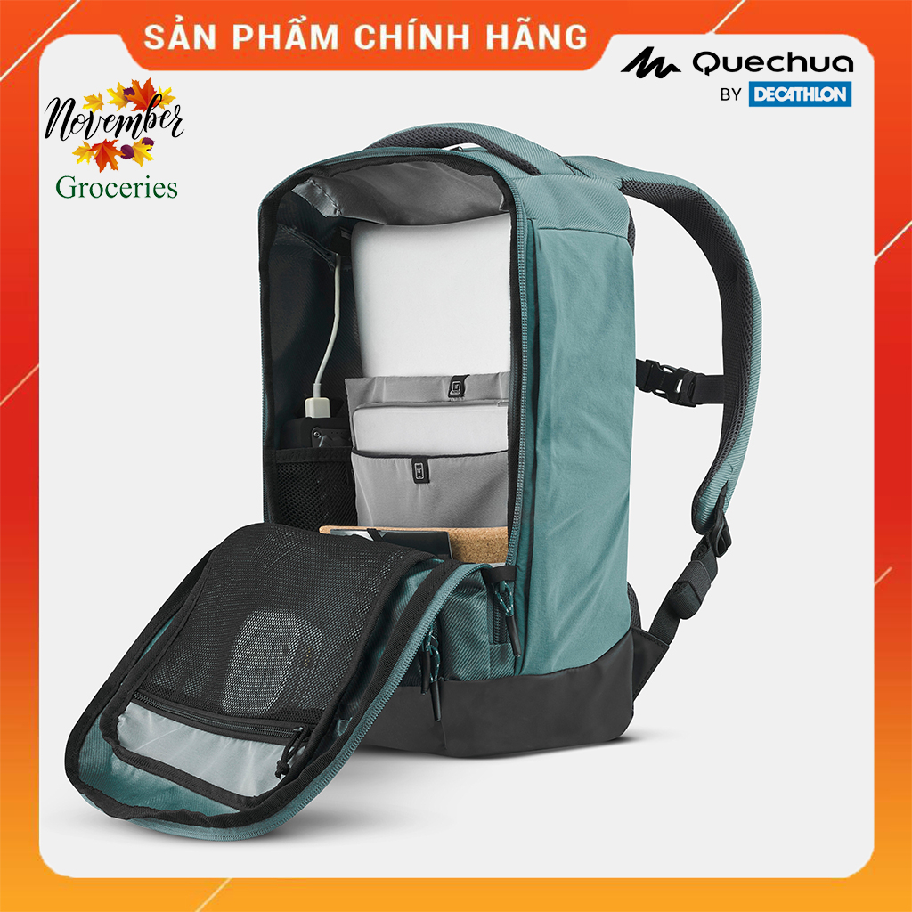 Balô Dã Ngoại Quechua Escape NH500 16L Xanh Xám Nhiều Ngăn Thoáng Khí Thiết Thực Thoải Mái Bền Thân Thiện Với Môi Trường