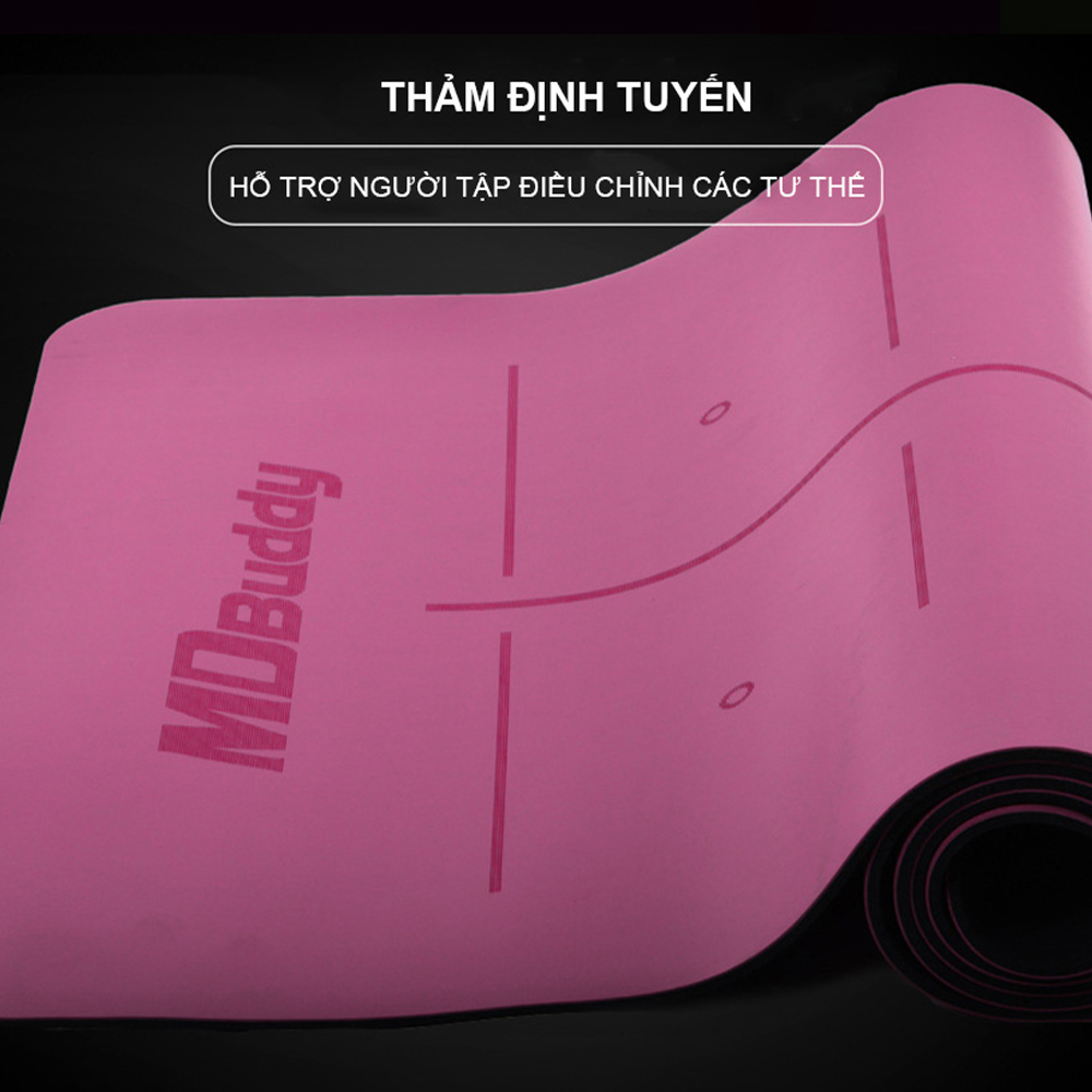 Thảm tập Yoga chống trượt chất liệu PU cao cấp MDBuddy MD9040