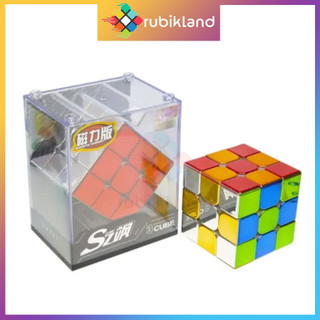 Rubik Cyclone Metallic 3x3 M Có Nam Châm Stickerless Mạ Kim Loại - Rubik Land