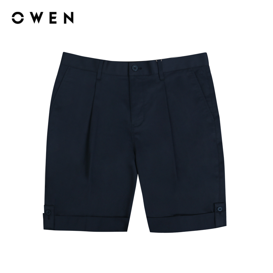 OWEN - Quần short Relax Fit Navy chât liệu Renu - SW231538