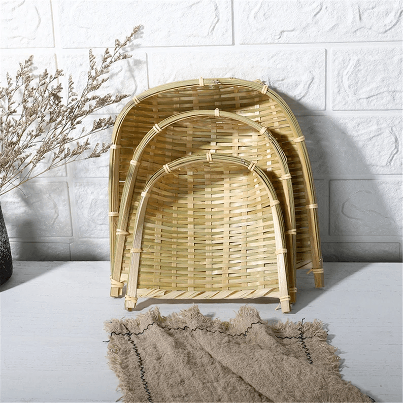 Đĩa tre | Khay tre trang trí, decor