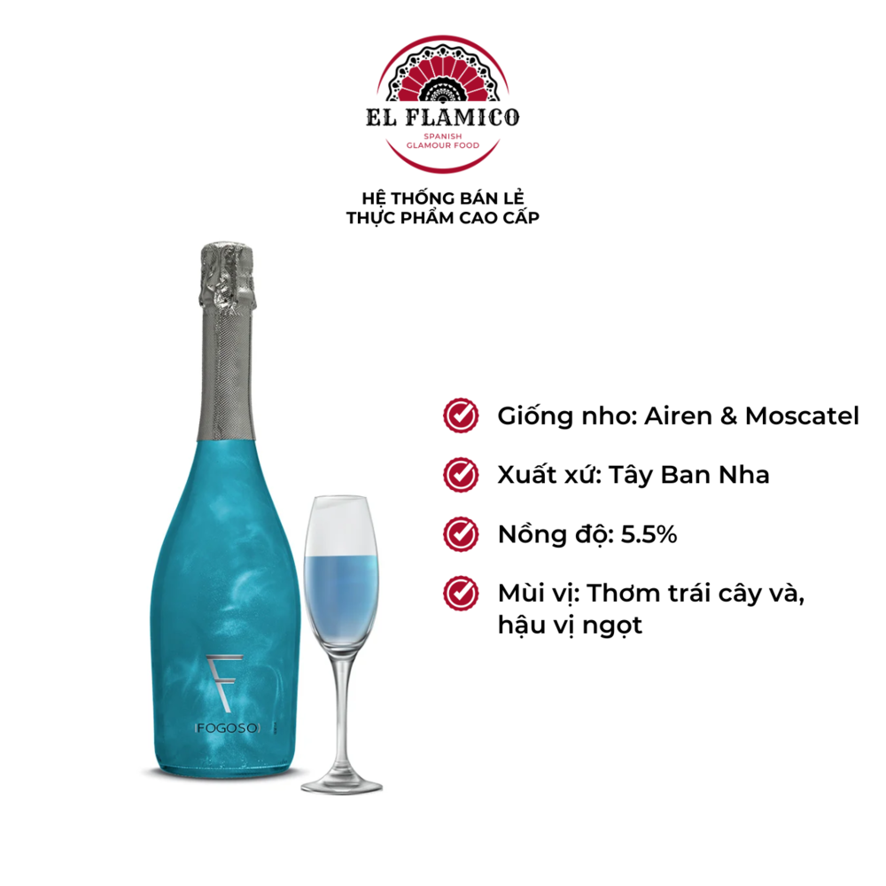 Rượu vang sủi Tây Ban Nha Sparkling Fogoso Azul