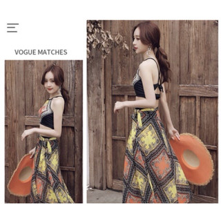 Bộ bikini áo yếm kèm khăn (tuyển sỉ)