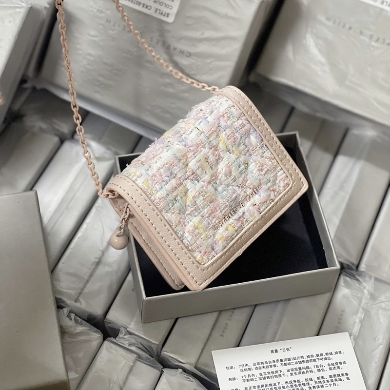 Túi Đeo Chéo CNK  Da Hạt Dáng Vuông Có Hộp Mini 10cm