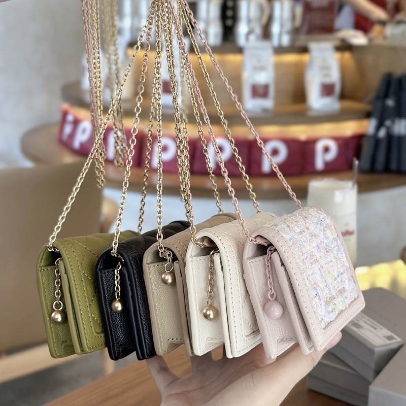 Túi Đeo Chéo CNK  Da Hạt Dáng Vuông Có Hộp Mini 10cm