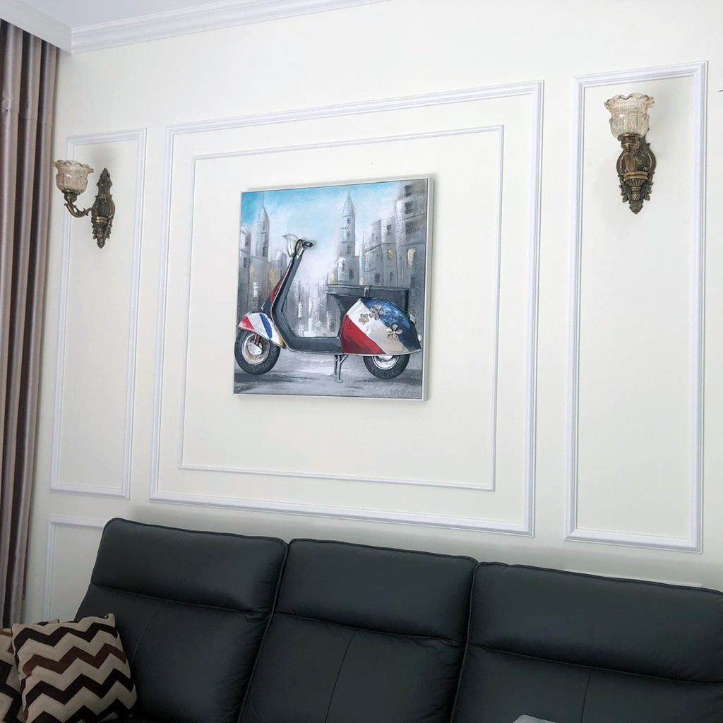 Set phào chỉ tường, phào chỉ nhựa cắt sẵn 40x100