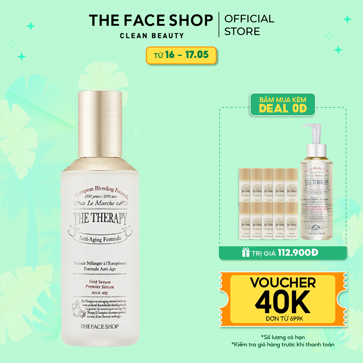 Tinh Chất Dưỡng Phục Hồi Da Đa Năng THE FACE SHOP The Therapy First Serum 130ml