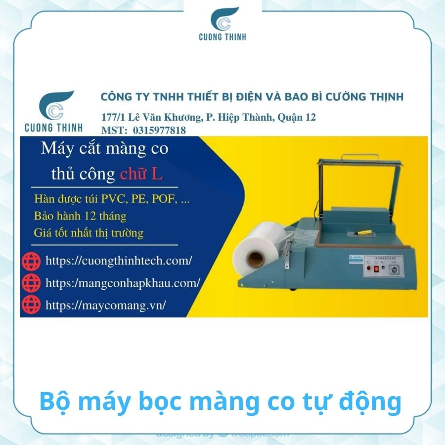 Máy cắt tay màng co POF chữ L