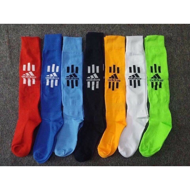 Tất đá bóng dài tới gối hàng trơn đa màu sắc_Giao màu ngẫu nhiên