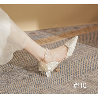  Giày cao gót mũi nhọn thiết kế mới đẹp có dây quấn sang trọng phù hợp đi cưới đi dự tiệc hàng quảng châu đẹp Có Sẵn 