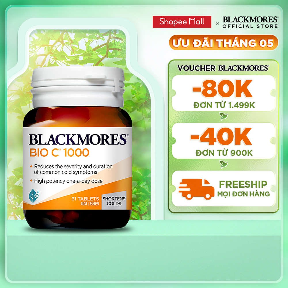 Viên Uống Bổ Sung Vitamin C Blackmores Bio C 1000mg Lọ 31 Viên