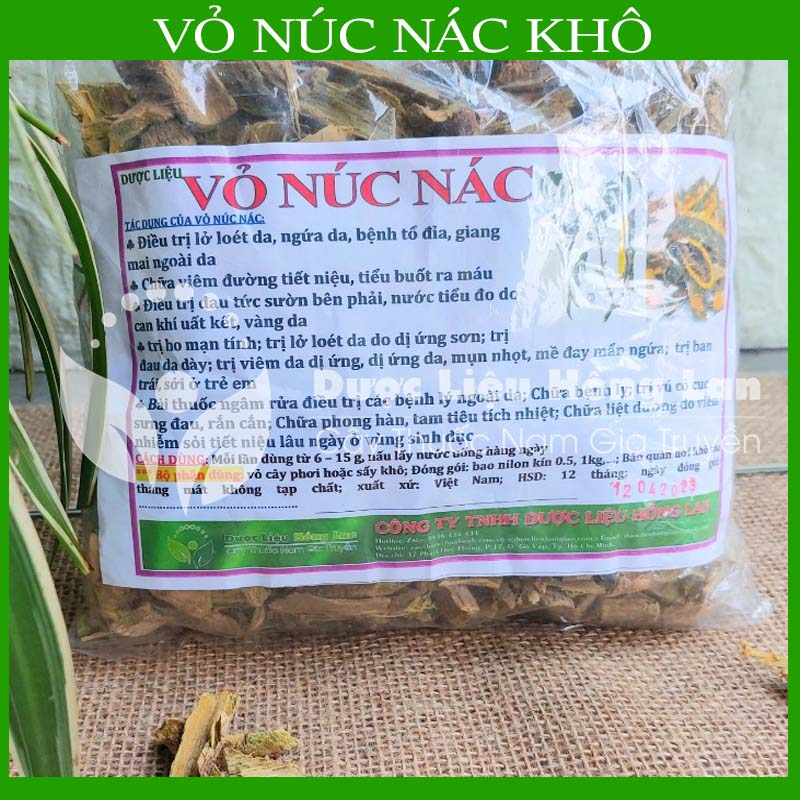 VỎ CÂY NÚC NÁC khô đóng gói 1KG - congtyduoclieuhonglan