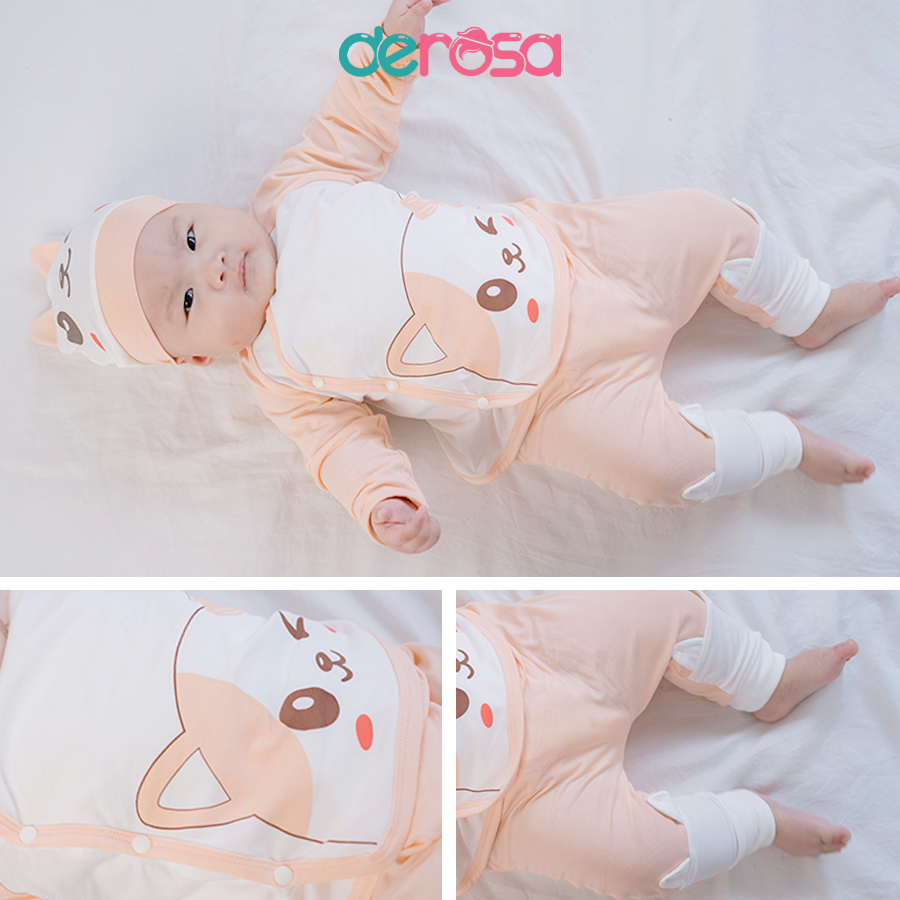 Bộ quần áo cho bé sơ sinh DEROSA KIDS ( Không kèm mũ ) từ 0-9 tháng AWBBZ624B