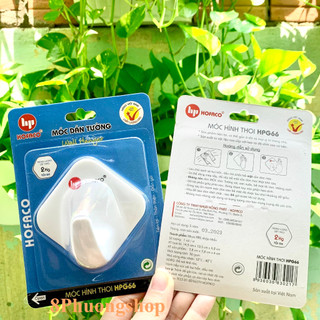 Móc nhựa hình thoi HPG66 treo tường tiện lợi - Móc treo dính tường Hofaco