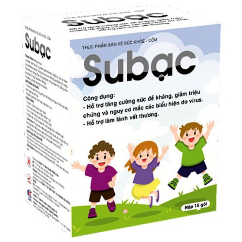 Cốm Subạc tăng đề kháng phòng ngừa thủy đậu zona tay chân miệng chốc lở các bệnh ngoài da chiết xuất thảo dược