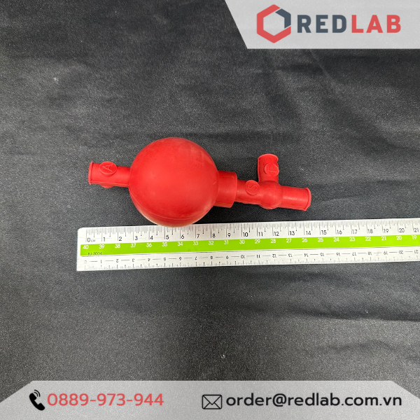 Quả bóp cao su 3 van ONELAB, loại ngắn và dài, dùng cho pipet hút mẫu thí nghiệm