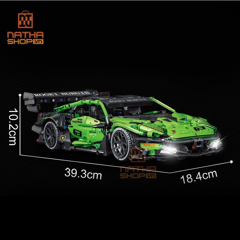 Mô Hình Lắp Ráp LEGO Nathashop Xe Đua Thể Thao Lamborghini 1:14 1644 PCS