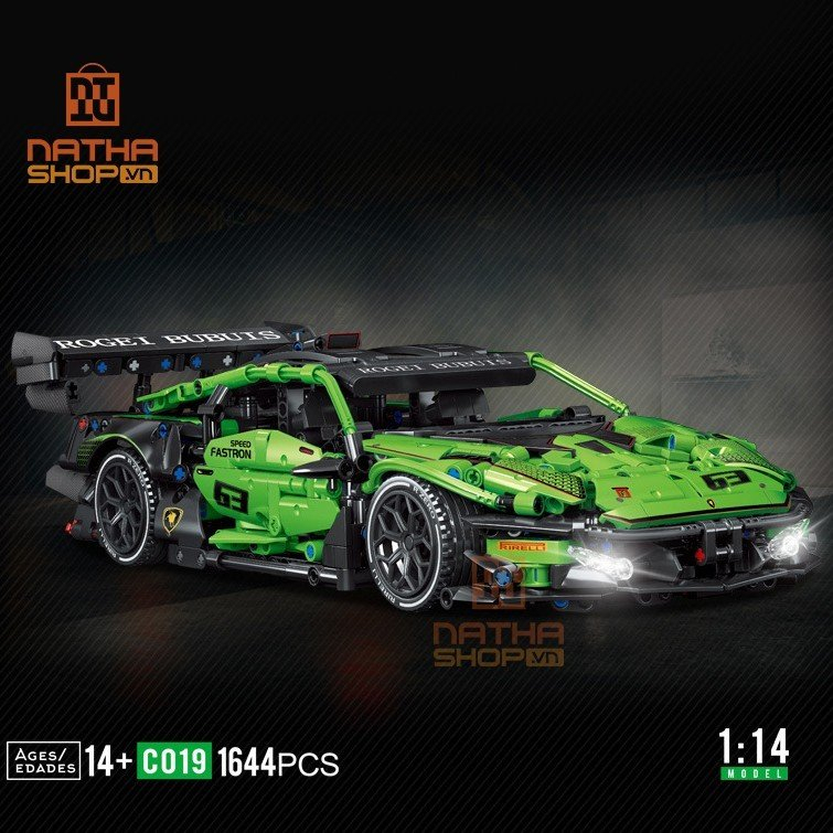 Mô Hình Lắp Ráp LEGO Nathashop Xe Đua Thể Thao Lamborghini 1:14 1644 PCS